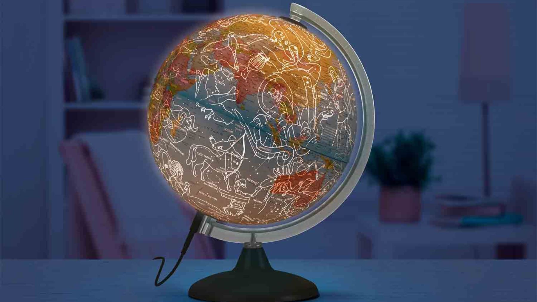 Globo terráqueo día y noche.