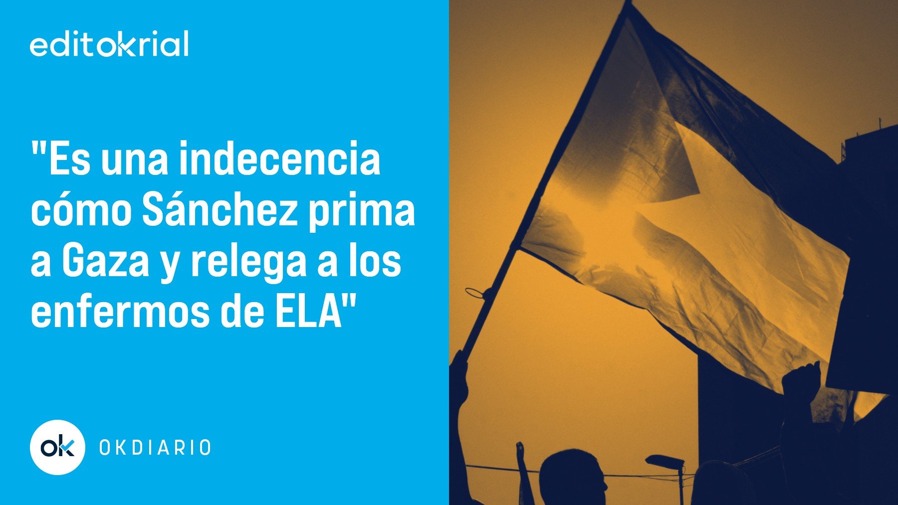 ¿Tienen que llevar los enfermos de ELA banderas palestinas?