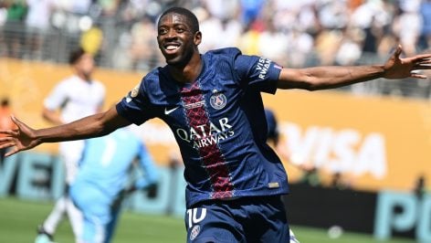 Ousmane Dembélé celebrando un gol con el PSG. (Europa Press)
