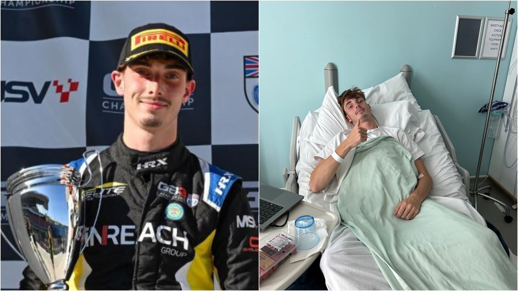 El piloto de 18 años Will Macintyre anuncia que sufre un grave cáncer de cerebro y pulmón