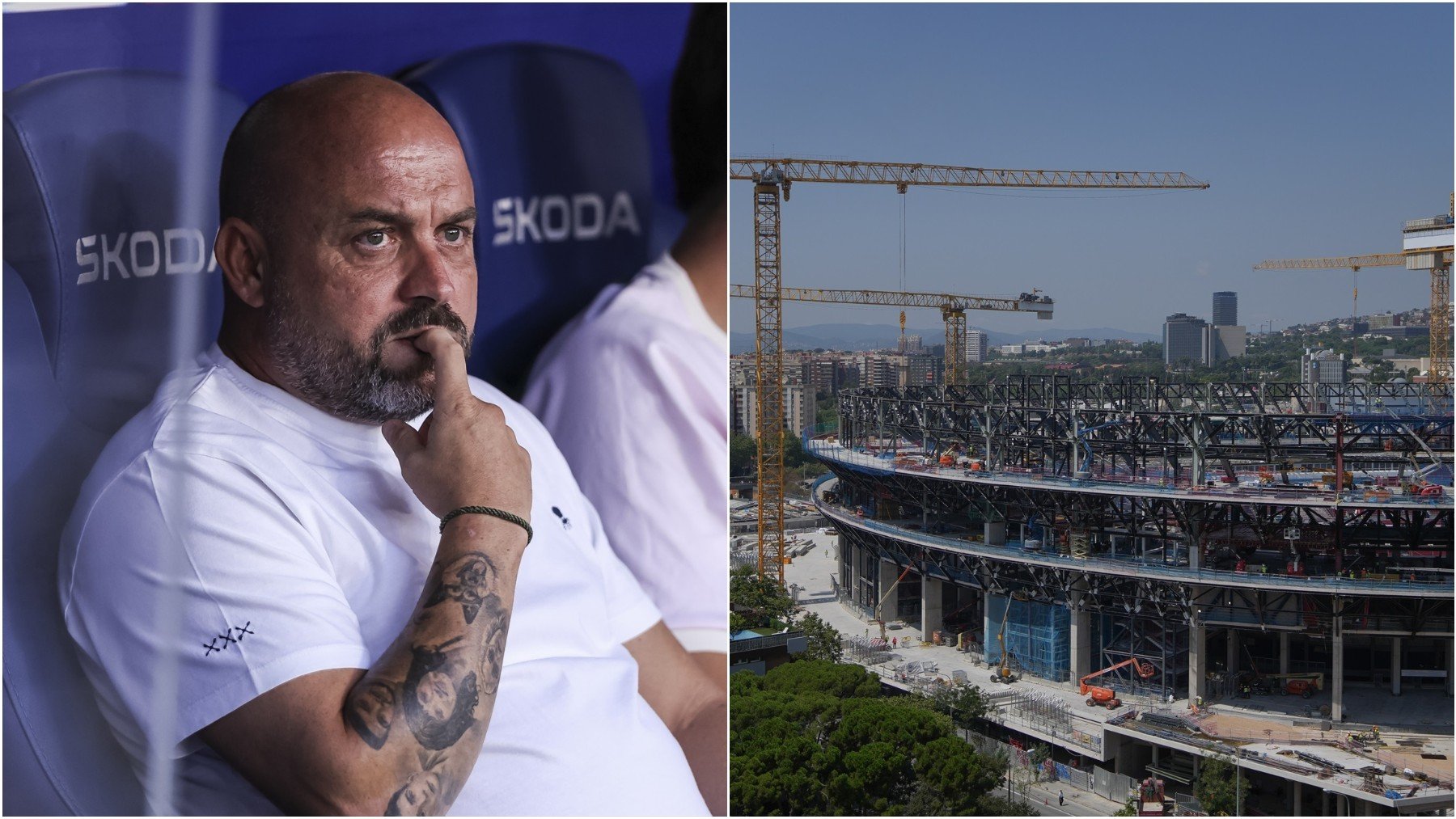Manolo González se burla de las obras del Camp Nou y del Barcelona.