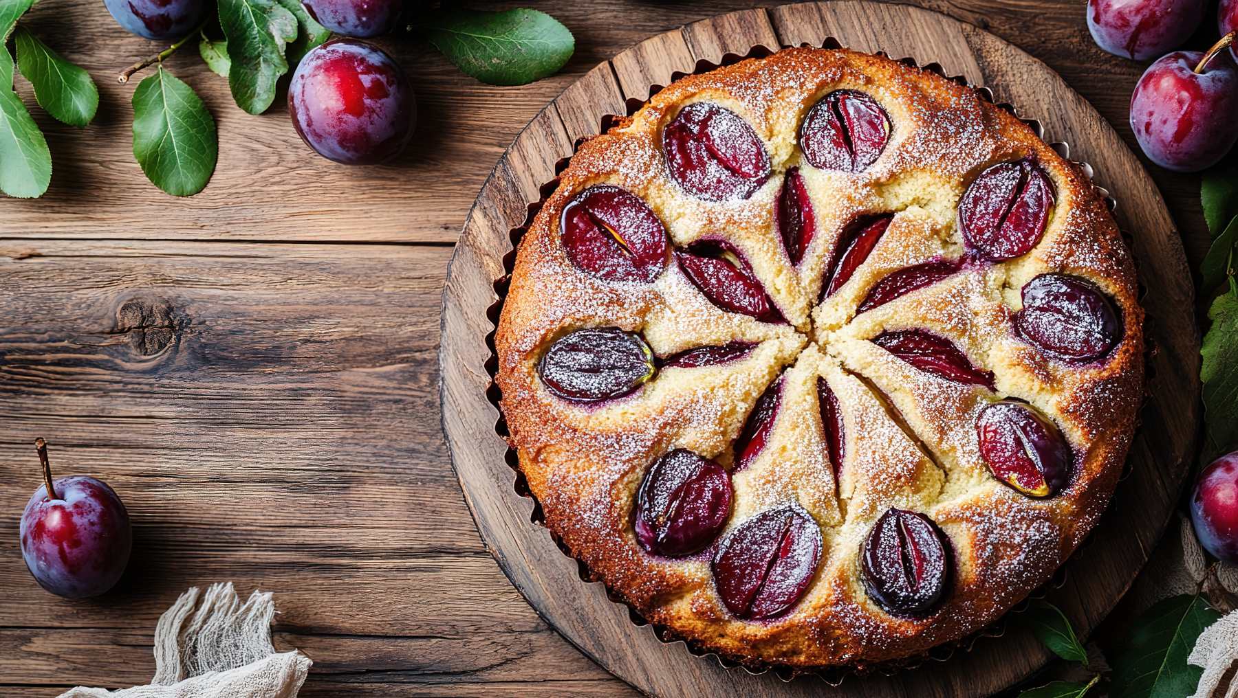 Tarta de ciruelas de Eva Arguiñano: un postre casero y jugoso