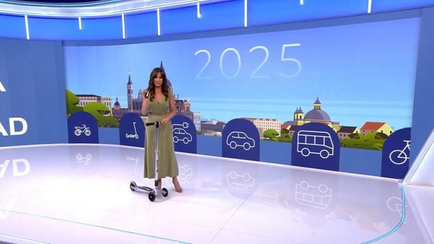 Carmen Corazzini, presentadora de Informativos Telecinco (Mediaset).