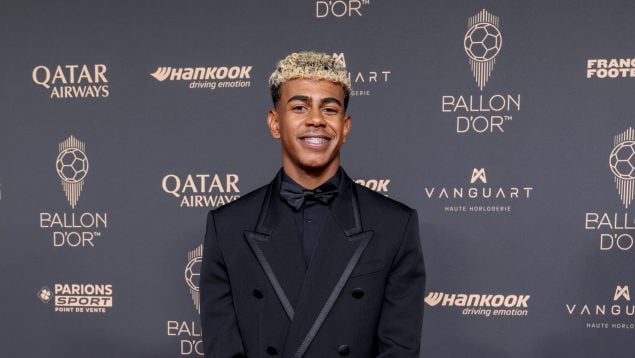 Lamine Yamal, en la gala del Balón de Oro.