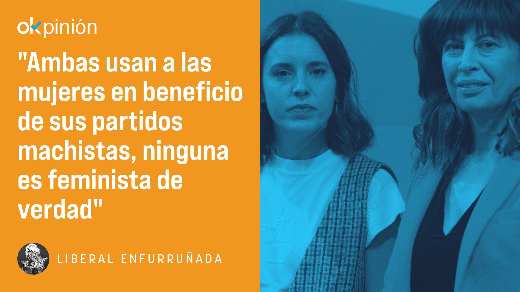 Ana Redondo como Irene Montero: es propaganda machista