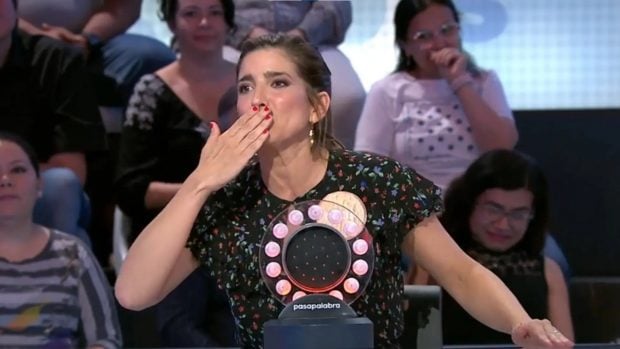 Lucía Jiménez en el plató de Pasapalabra (Atresmedia).