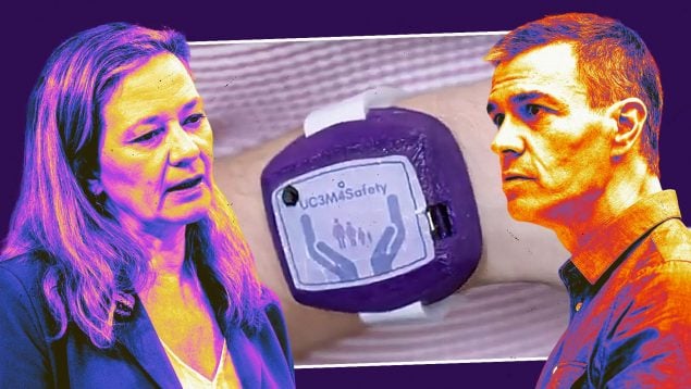 Victoria Rosell, Pedro Sánchez y la pulsera Bindi.