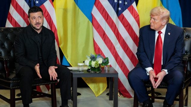 Volodímir Zelenski y Donald Trump en Nueva York. (Foto: Getty)