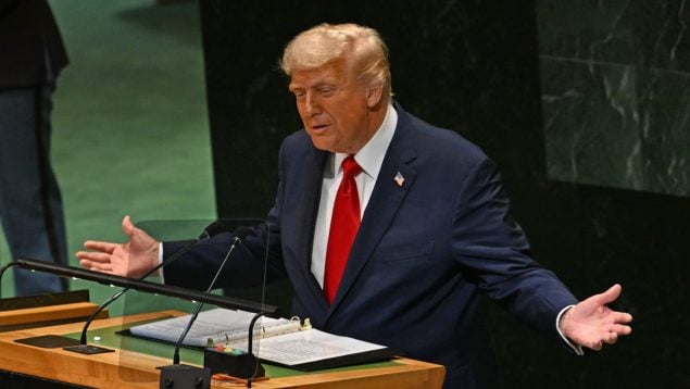 Trump escaleras ONU