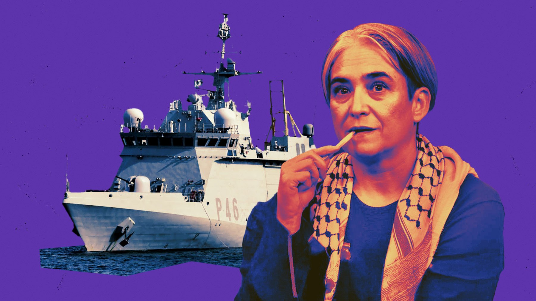 El buque Furor de la Armada lleva más militares que activistas hay en el barco de la flotilla de Colau