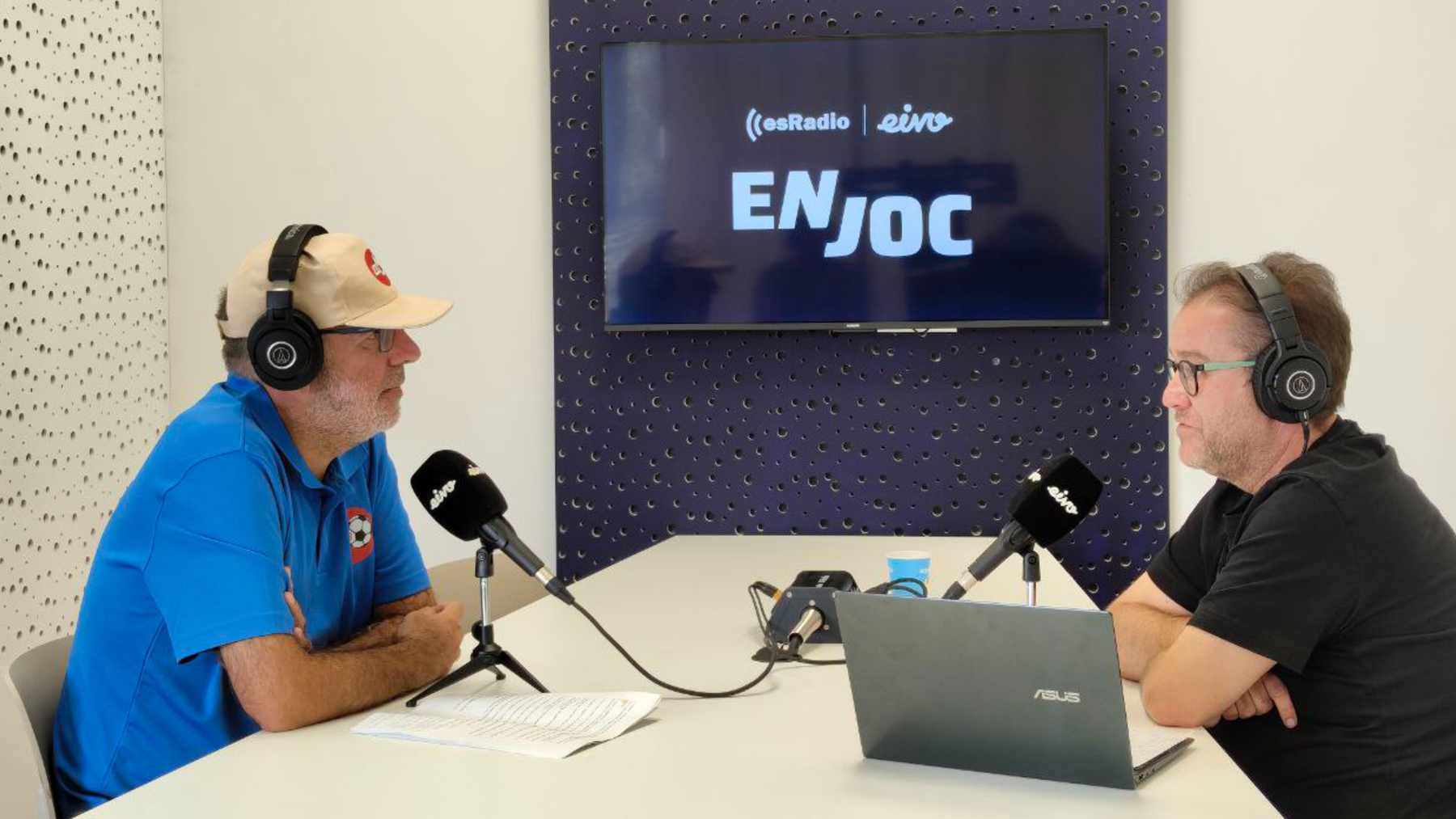 Maties Adrover y Pep Toni Butler, presentadores de ‘EIVO esRadio en Joc’.
