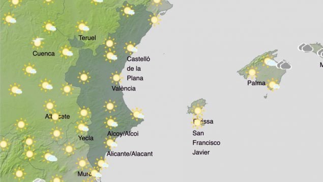 «Máximas en ascenso»: la AEMET confirma la subida de temperaturas en la Comunidad Valenciana