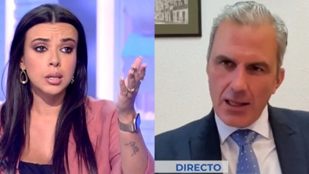 Sarah Santaolalla y Javier Ortega Smith en 'En boca de todos' (Cuatro).