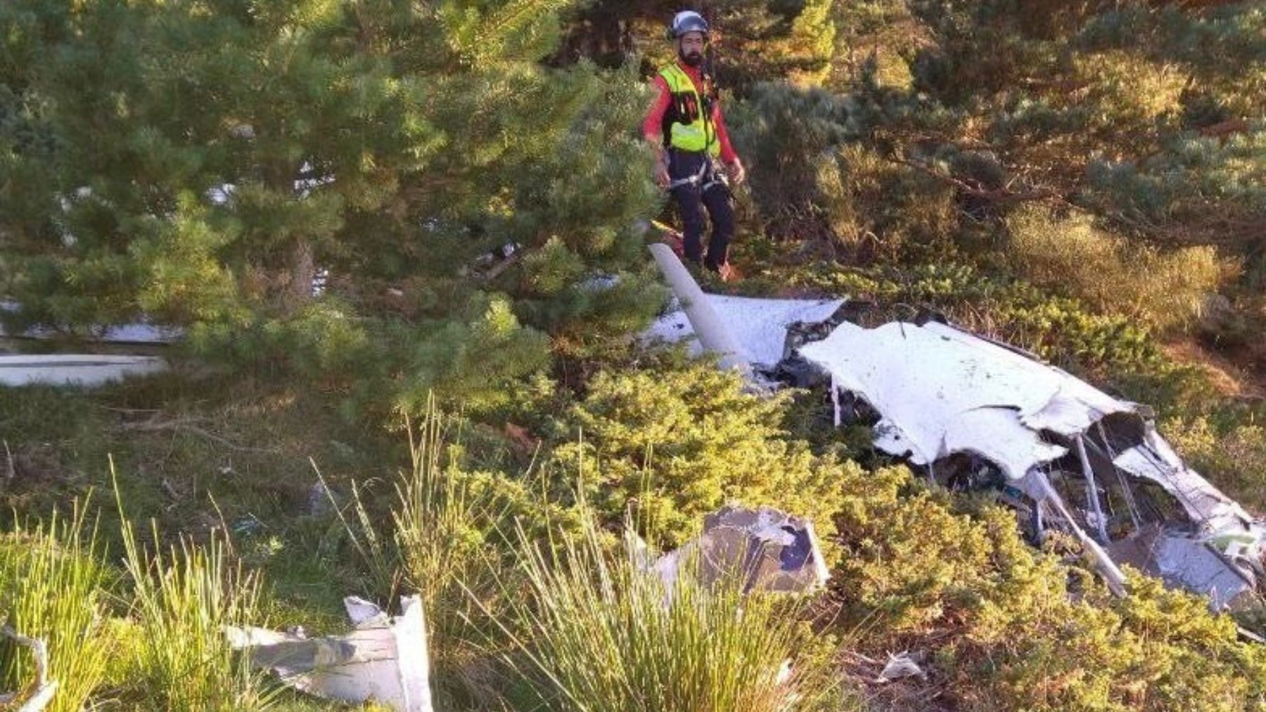 Aeronave siniestrada en la vertiente segoviana de Peñalara. (Ep)