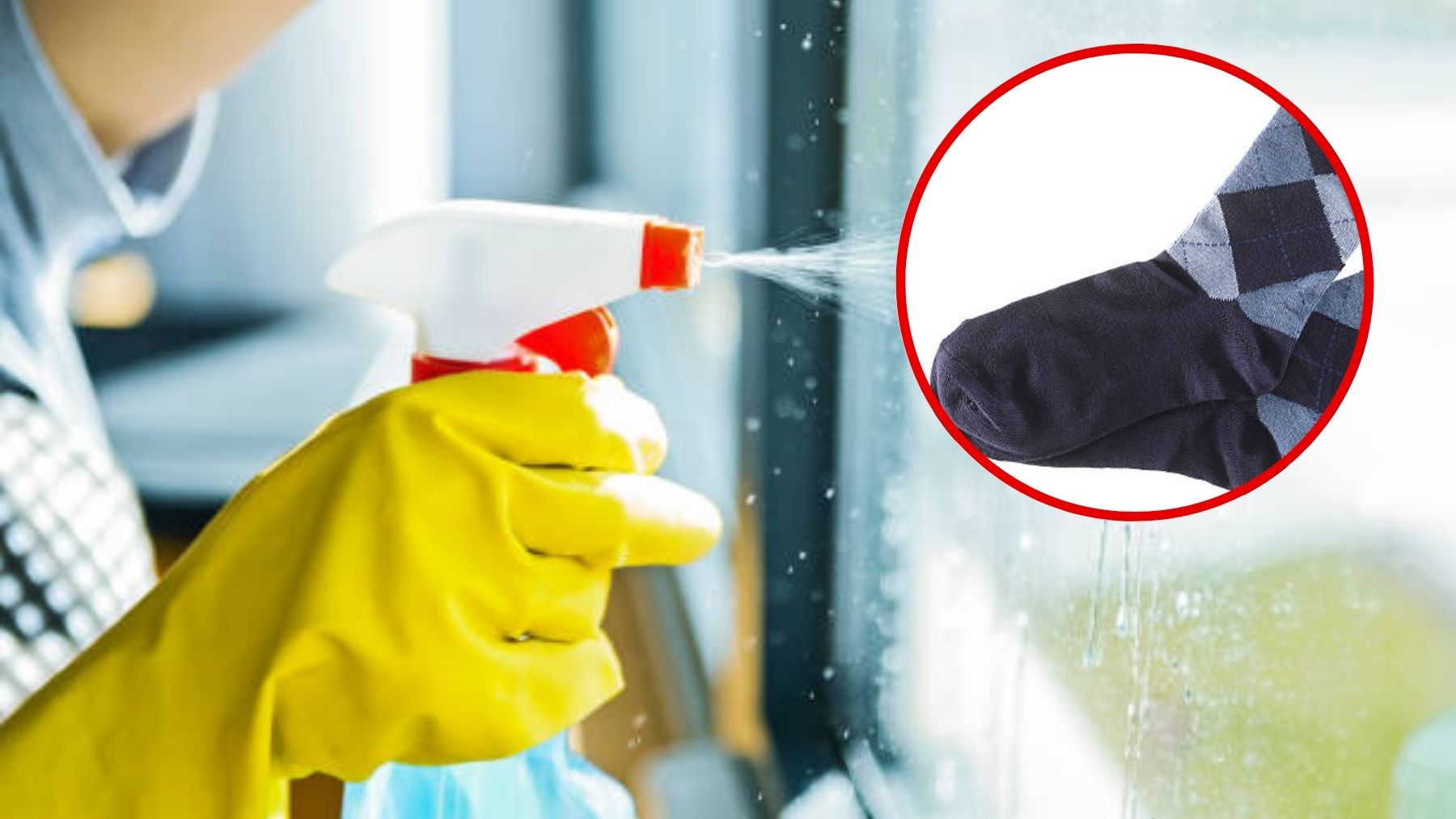 El truco viral de una experta en limpieza para tener las ventanas impolutas: sólo necesitas un calcetín