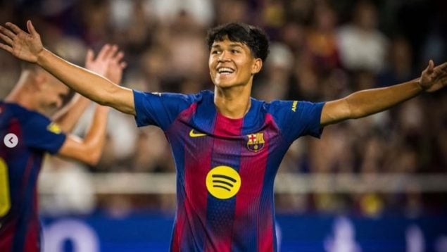 Dro Fernández, en un partido con el FC Barcelona en pretemporada. (FCB)