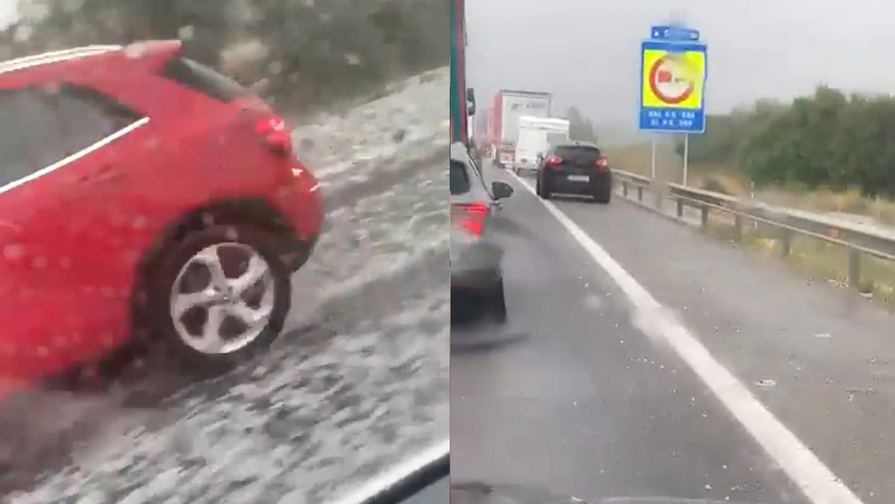 Las lluvias torrenciales en Tarragona paralizan la AP7 y la N340 en la zona del delta del Ebro