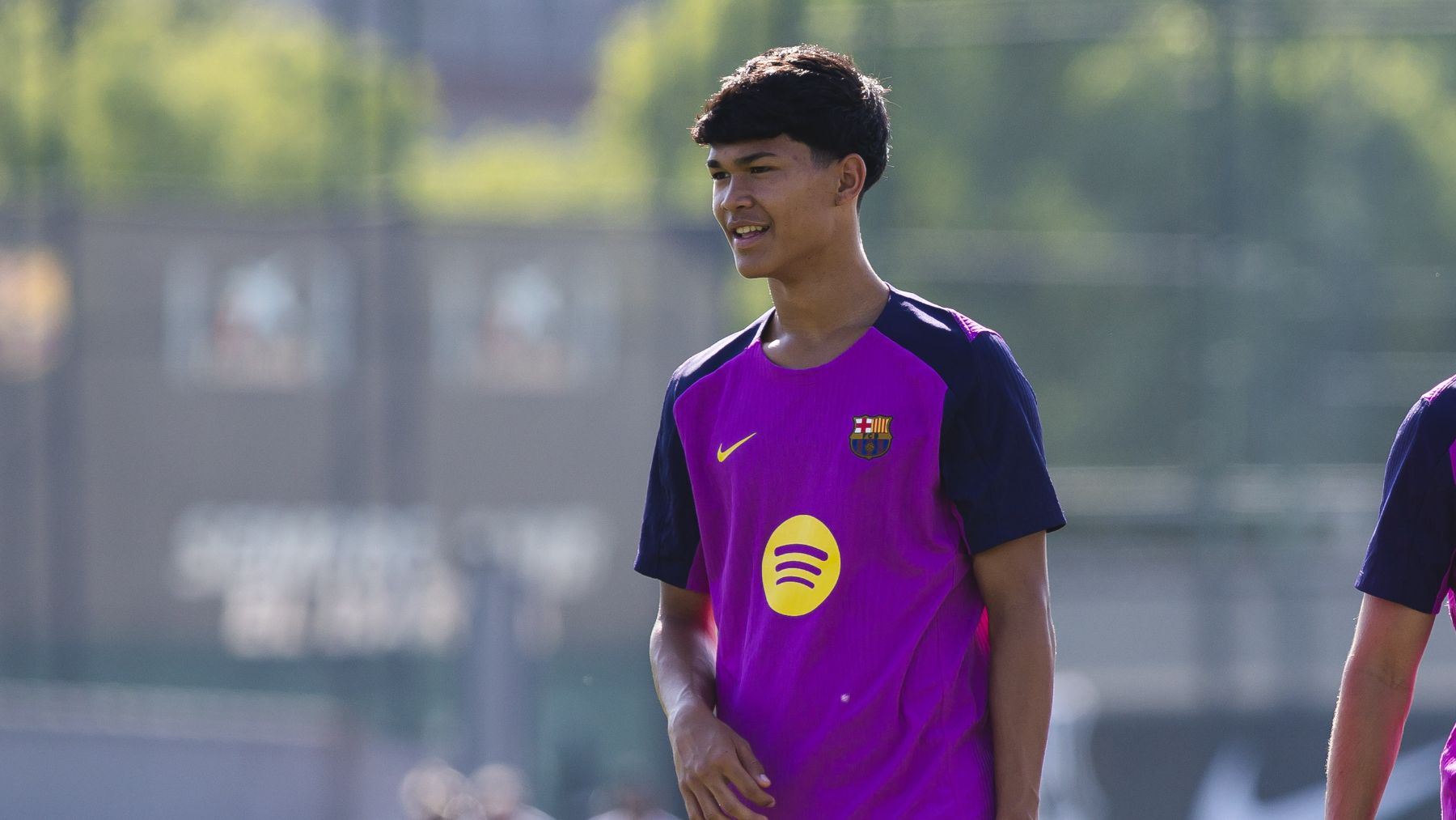 Dro Fernández, en un entrenamiento del Barcelona. (EP)