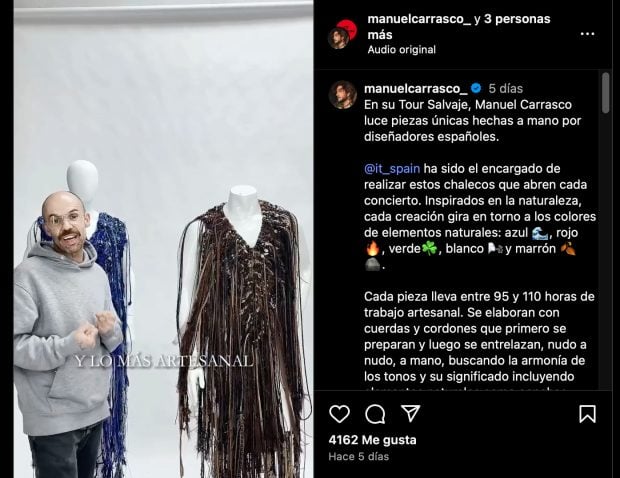 Publicación de Manuel Carrasco. (Instagram)