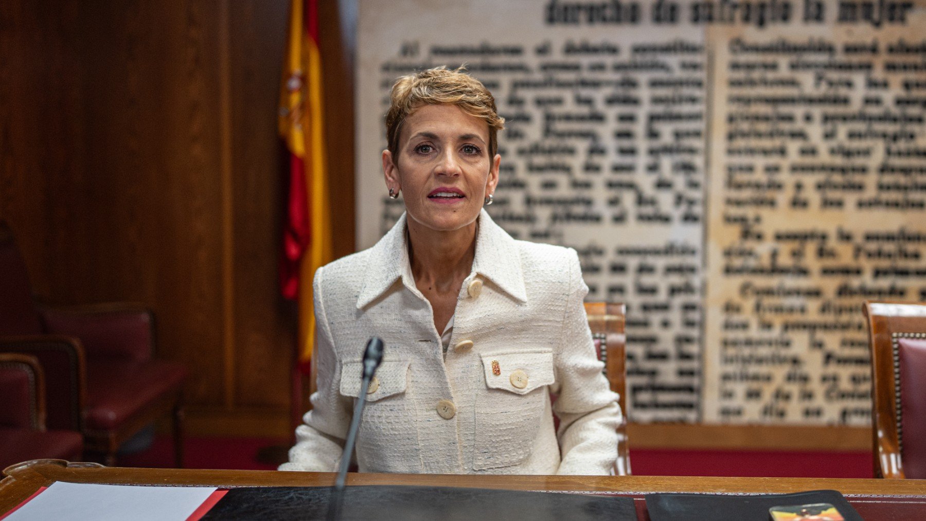 María Chivite en el Senado. (Foto: EP)