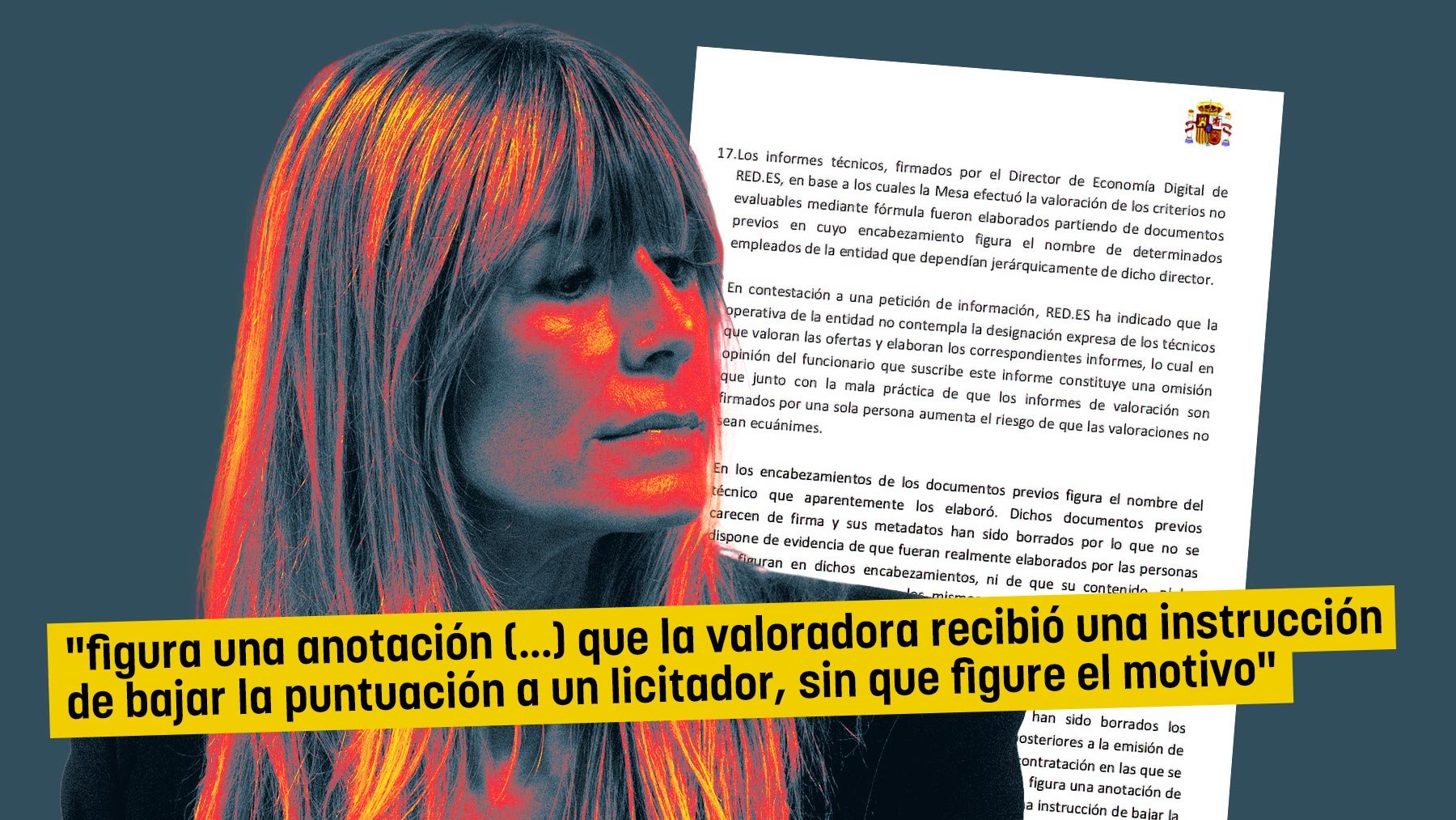 La empresa pública Red.es ordenó por escrito «bajar la puntuación» al rival del socio de Begoña, Carlos Barrabés