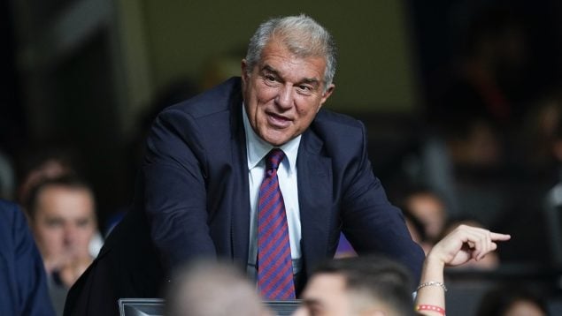 Joan Laporta, en un partido del FC Barcelona. (Europa Press)