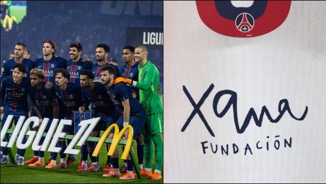 La camiseta del PSG frente al Barcelona.