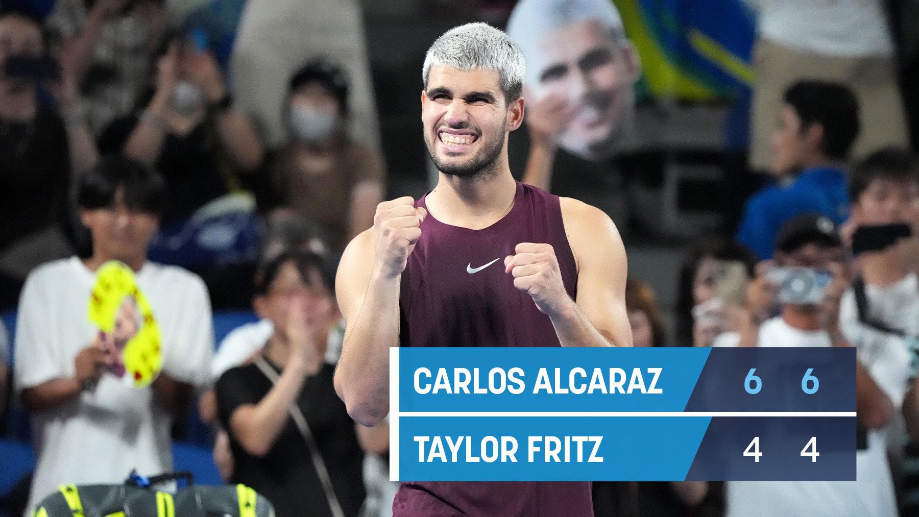 Alcaraz es una apisonadora: también abrasa a Fritz y conquista su primer título en Tokio