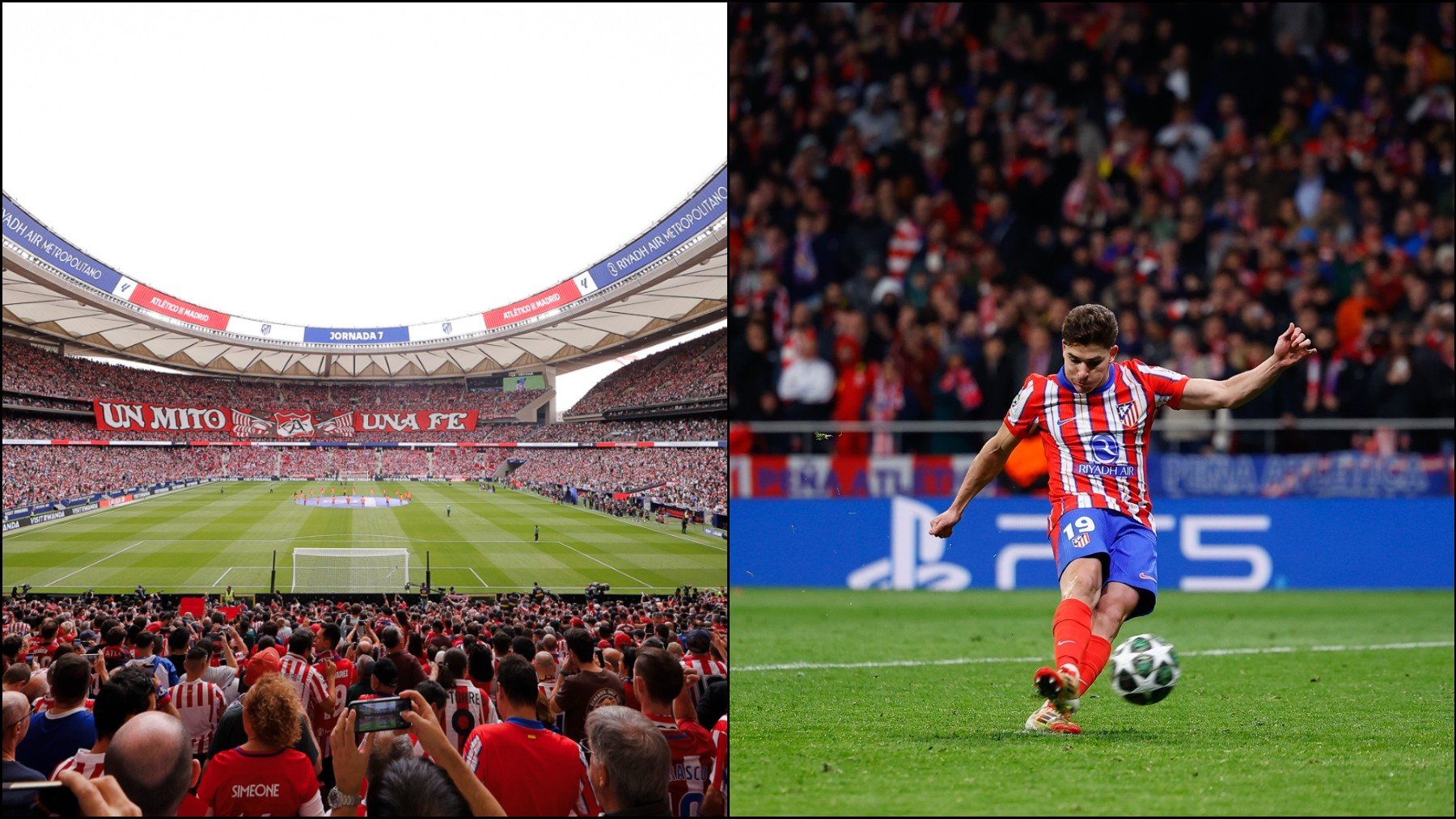El Atlético prepara una pitada monumental a la UEFA por el doble toque de Julián Álvarez