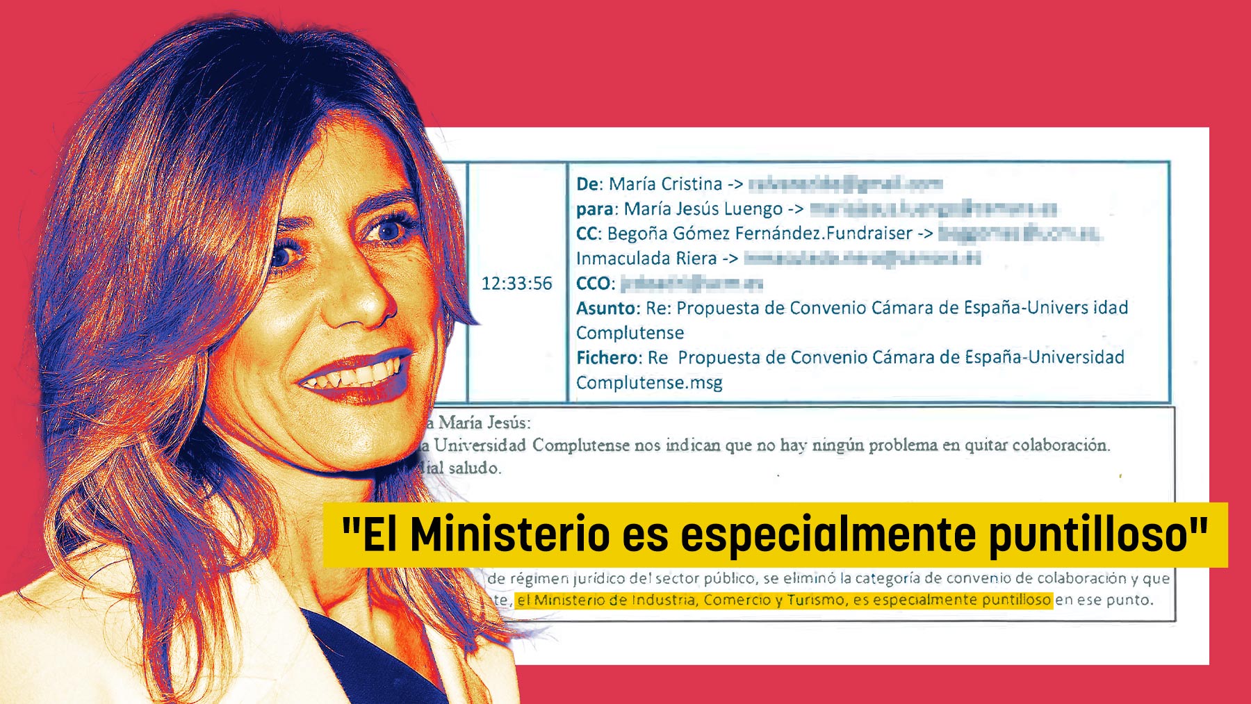 El Ministerio de Industria aprobó un convenio para los negocios de Begoña Gómez con su máster