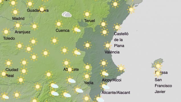 Comunidad Valenciana temperaturas
