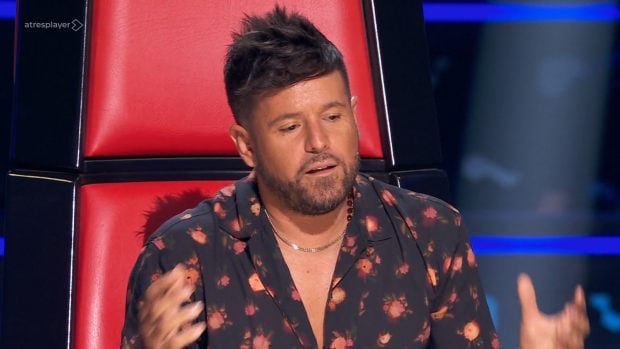 Pablo López en el plató de La Voz (Atresmedia).
