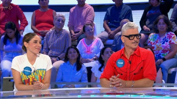 Candela Serrat y Txabi Franquesa en Pasapalabra (Atresmedia).