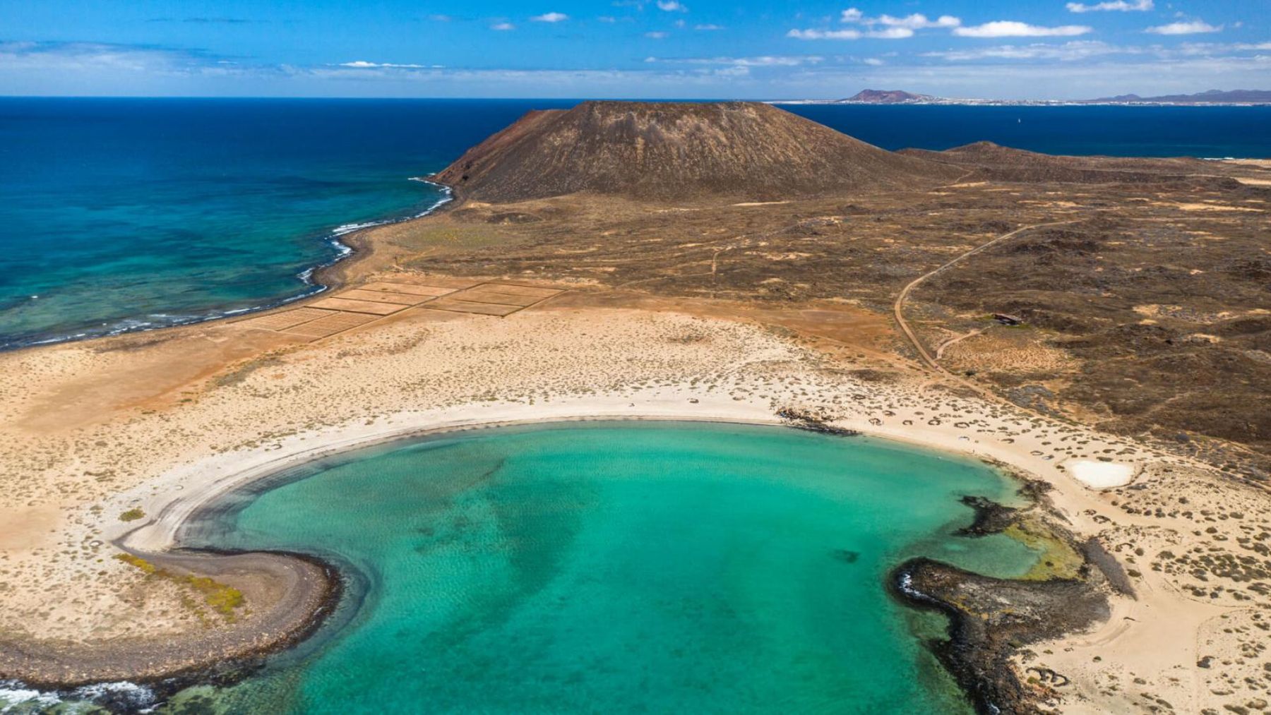 Playa de La Concha en la Isla de Lobos. Foto: Turismo Fuerteventura