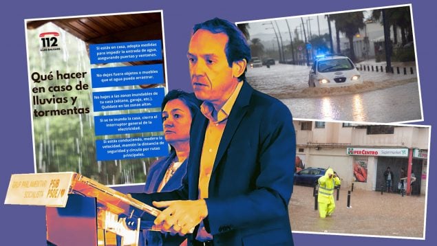 Los socialistas tardan 25 horas en dar el primer mensaje de apoyo a los afectados del diluvio de Ibiza