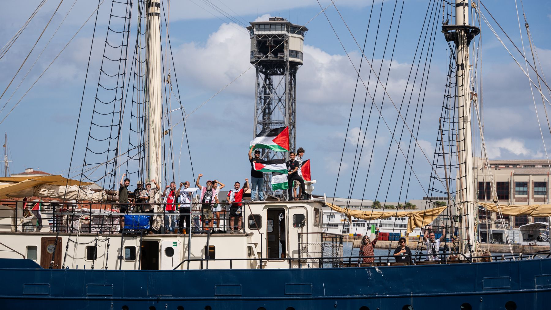 La flotilla rumbo a Gaza.