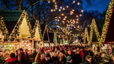 Imagen de un mercado de Navidad.