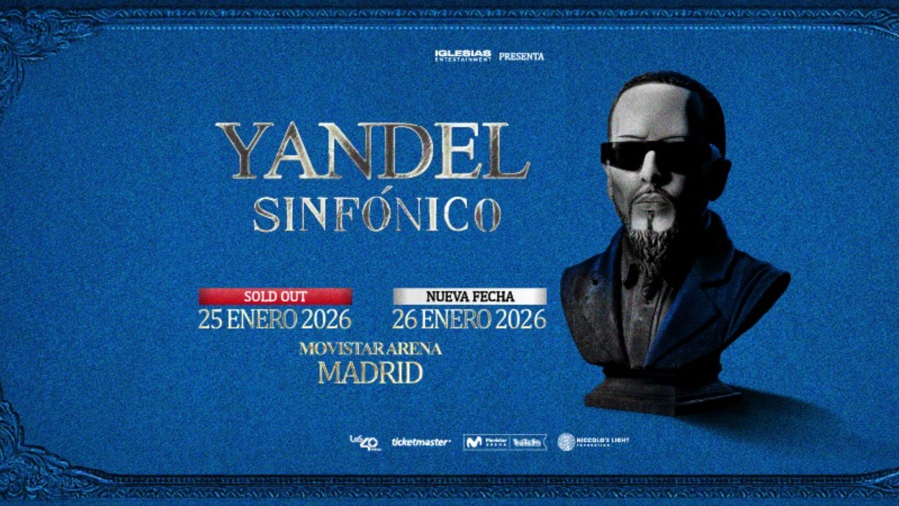 Yandel sinfónico Madrid 2026: precio de las entradas, fechas, horario y dónde es