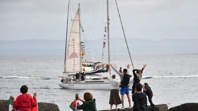 Barcos de la flotilla por Hamás, Israel