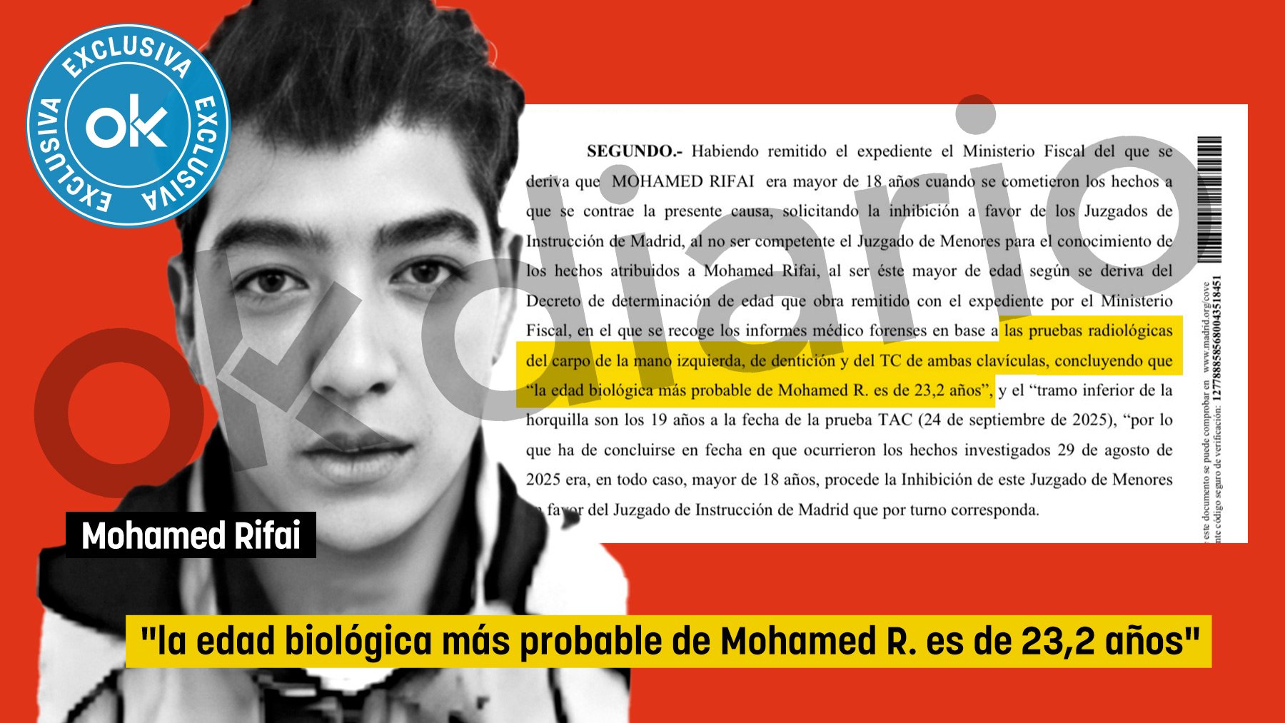 El ‘mena’ que violó a la niña en Hortaleza tiene en realidad 23 años según las pruebas radiológicas