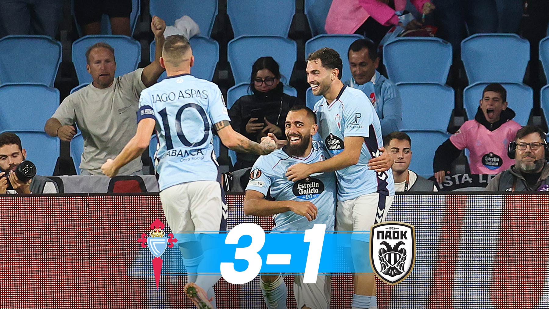 El Celta evita una tragedia griega y coge aire en la Europa League a costa del PAOK