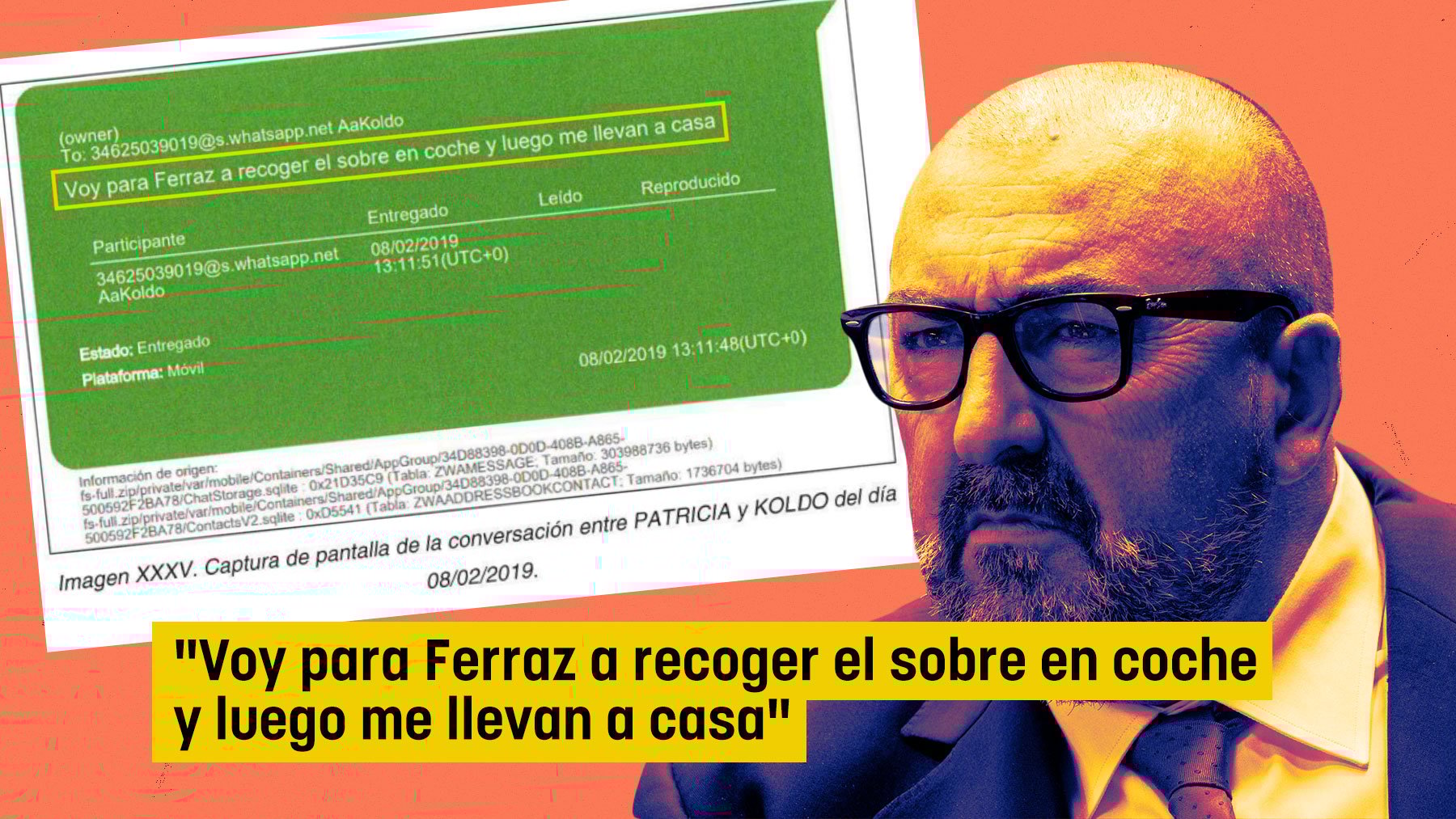 La mujer de Koldo: «Voy para Ferraz a recoger el sobre en coche y luego me llevan a casa»