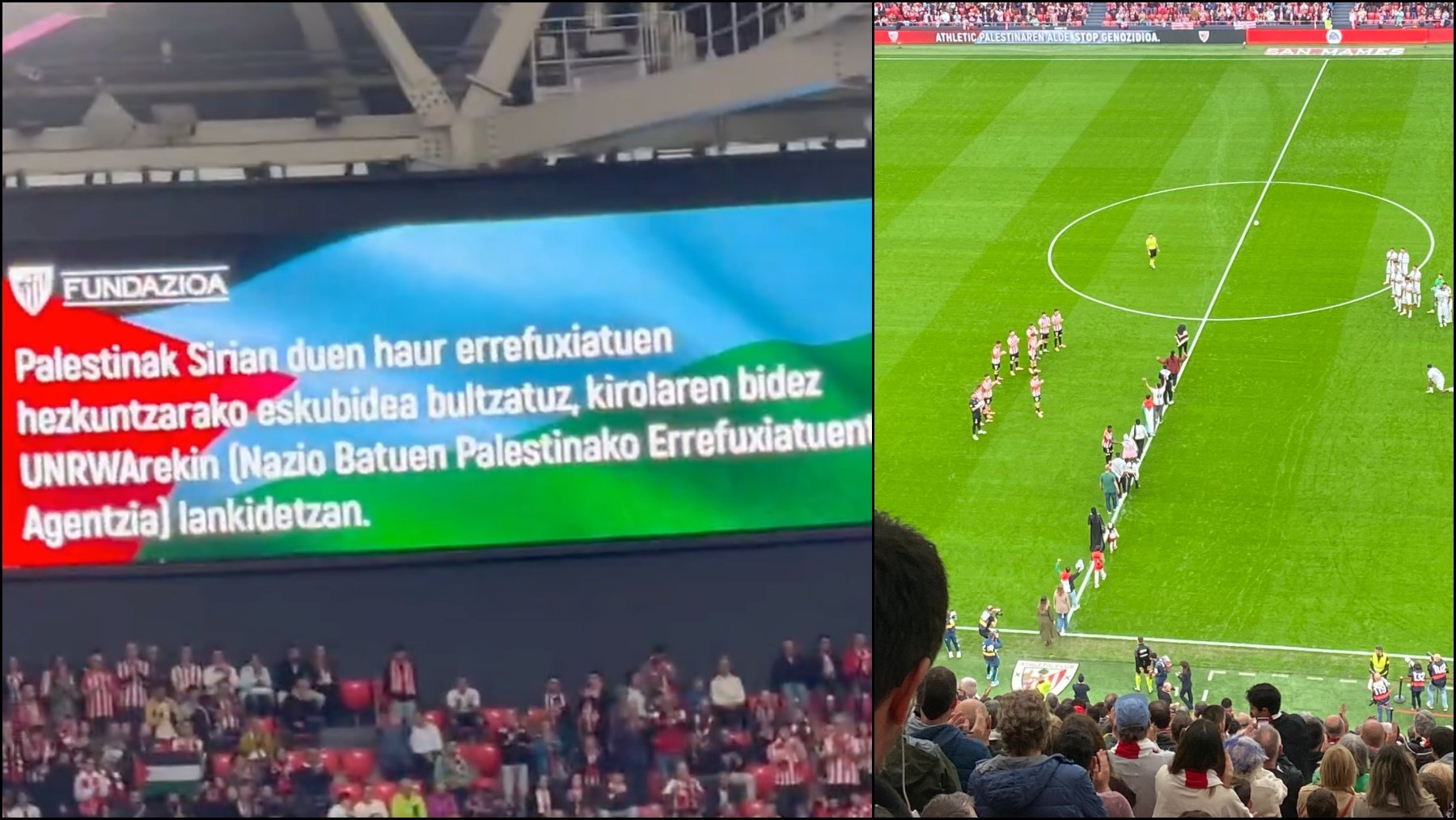 Ridículo del Athletic pidiendo la paz en Gaza después de que Hamás aceptase el acuerdo con Trump
