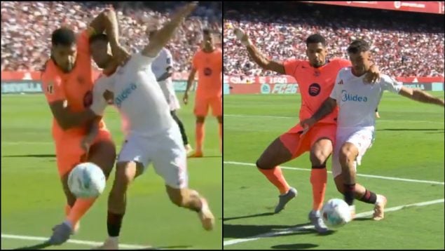 Araujo, penalti, Isaac Romero, Barcelona, Sevilla