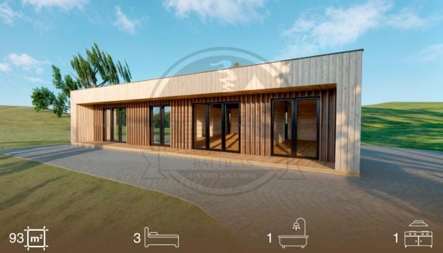 La casa de madera a la venta en internet. (Foto: Casas de Madera Bálticas)