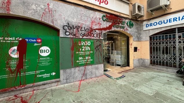 propalestinos vandalizan negocio Palma