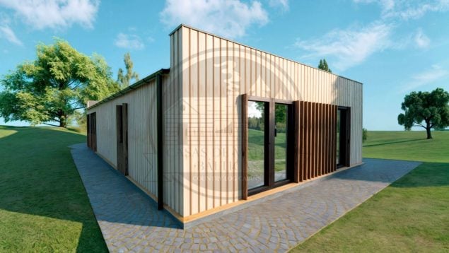 3 dormitorios, 1 baño y de diseño: la casa prefabricada que parece de lujo y está a precio de ganga