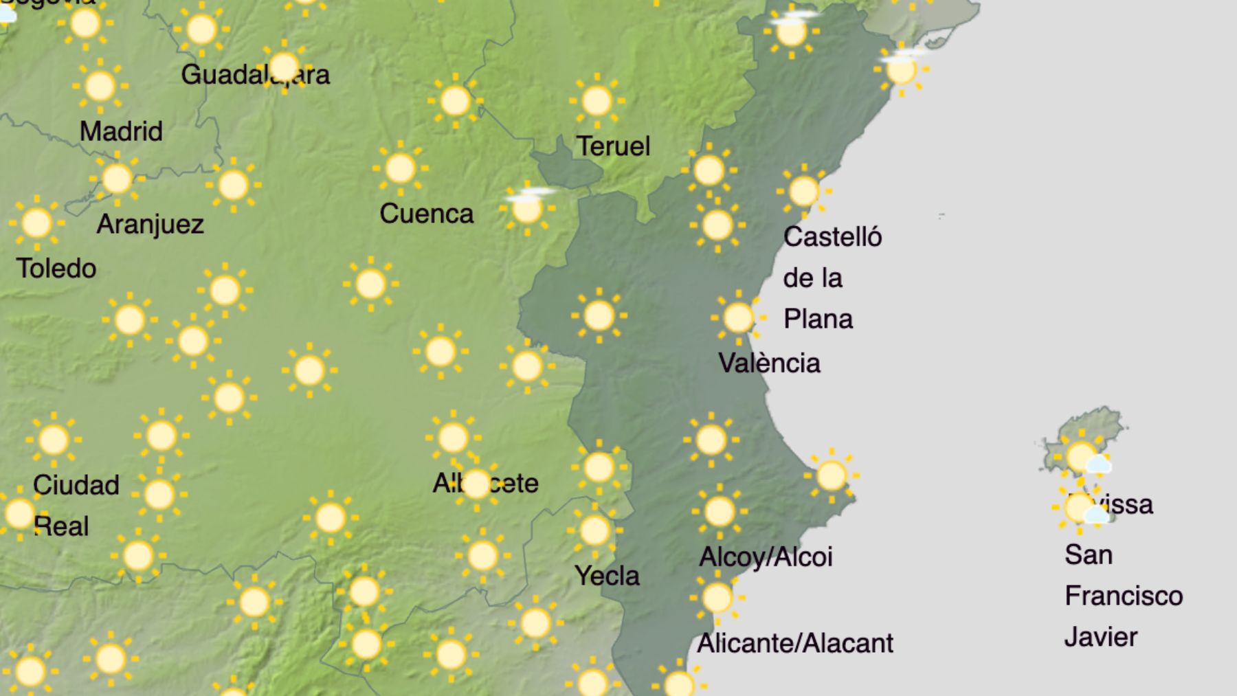La AEMET lo confirma: suben las temperaturas en la Comunidad Valenciana antes de la DANA