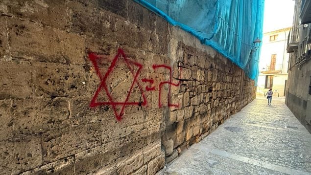 pintada antisemita Palma casco antiguo Montesión pintadas antisemitas