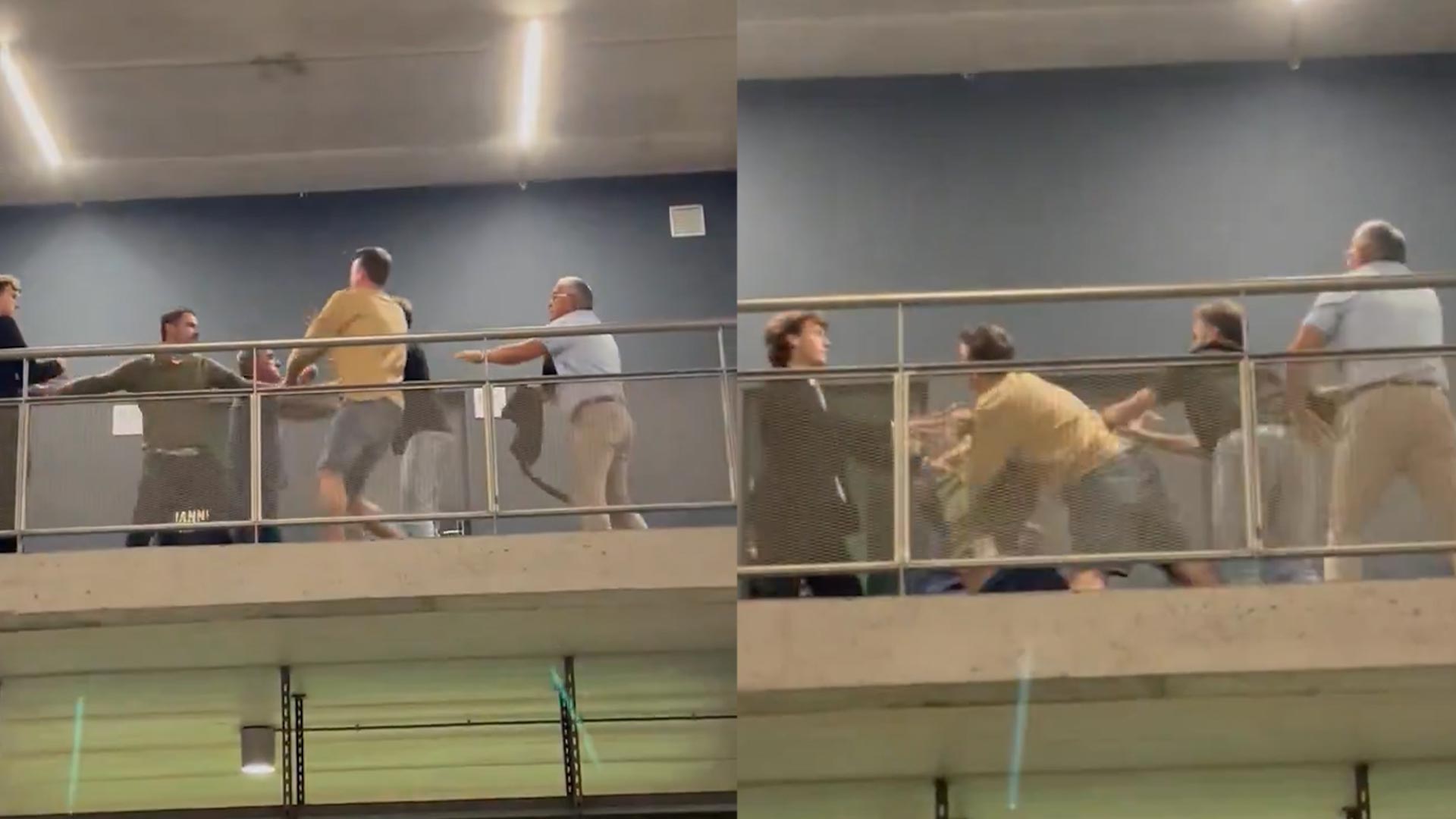 La brutal pelea entre aficionados del Espanyol y Betis en pleno palco del estadio
